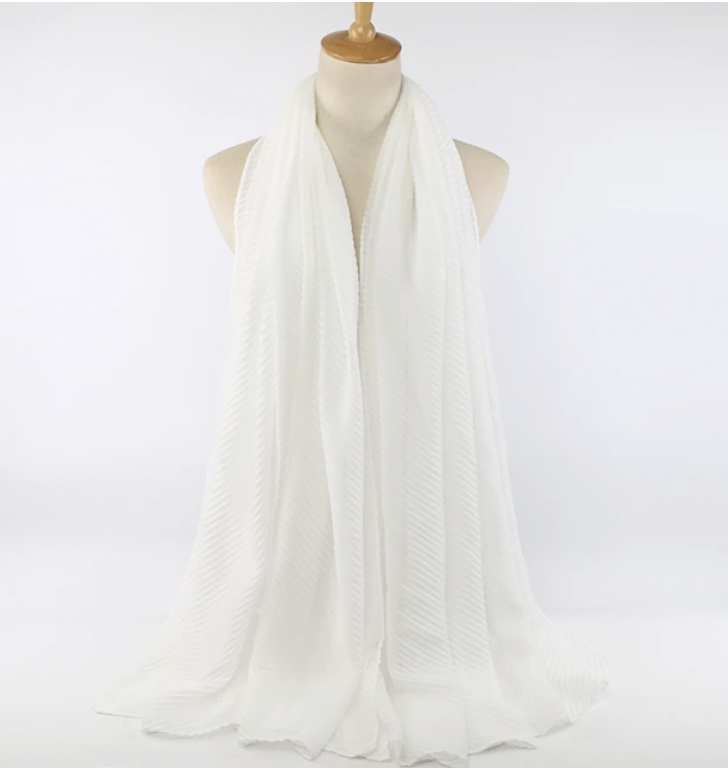 Large Georgette Chiffon - White