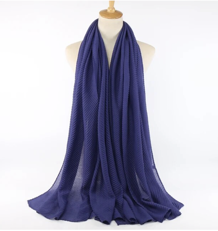 Large Georgette Chiffon - Navy Blue